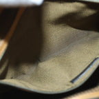 FENDI Zucca Canvas Shoulder Bag Gold Black Brownyk14581