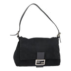FENDI Mamma Baguette Shoulder Bag Nylon Black Silveryk14611