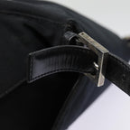 FENDI Mamma Baguette Shoulder Bag Nylon Black Silveryk14611