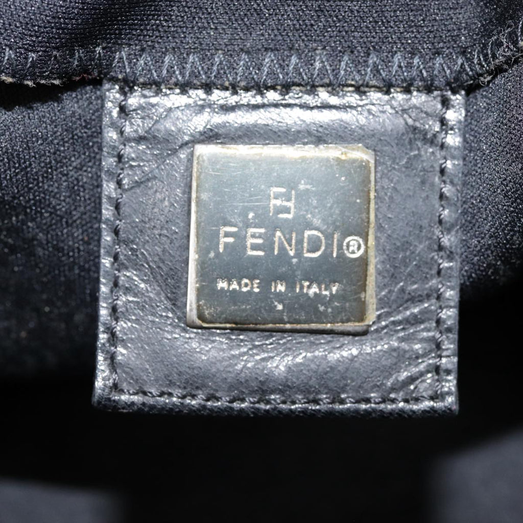 FENDI Mamma Baguette Shoulder Bag Nylon Black Silveryk14611