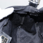 FENDI Mamma Baguette Shoulder Bag Nylon Black Silveryk14611