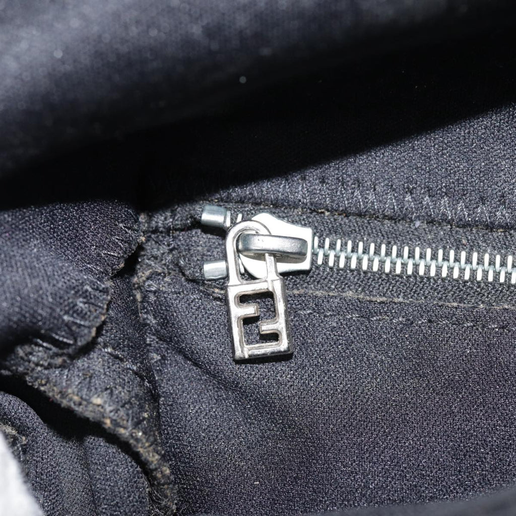 FENDI Mamma Baguette Shoulder Bag Nylon Black Silveryk14611