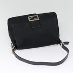 FENDI Mamma Baguette Shoulder Bag Nylon Black Silveryk14611