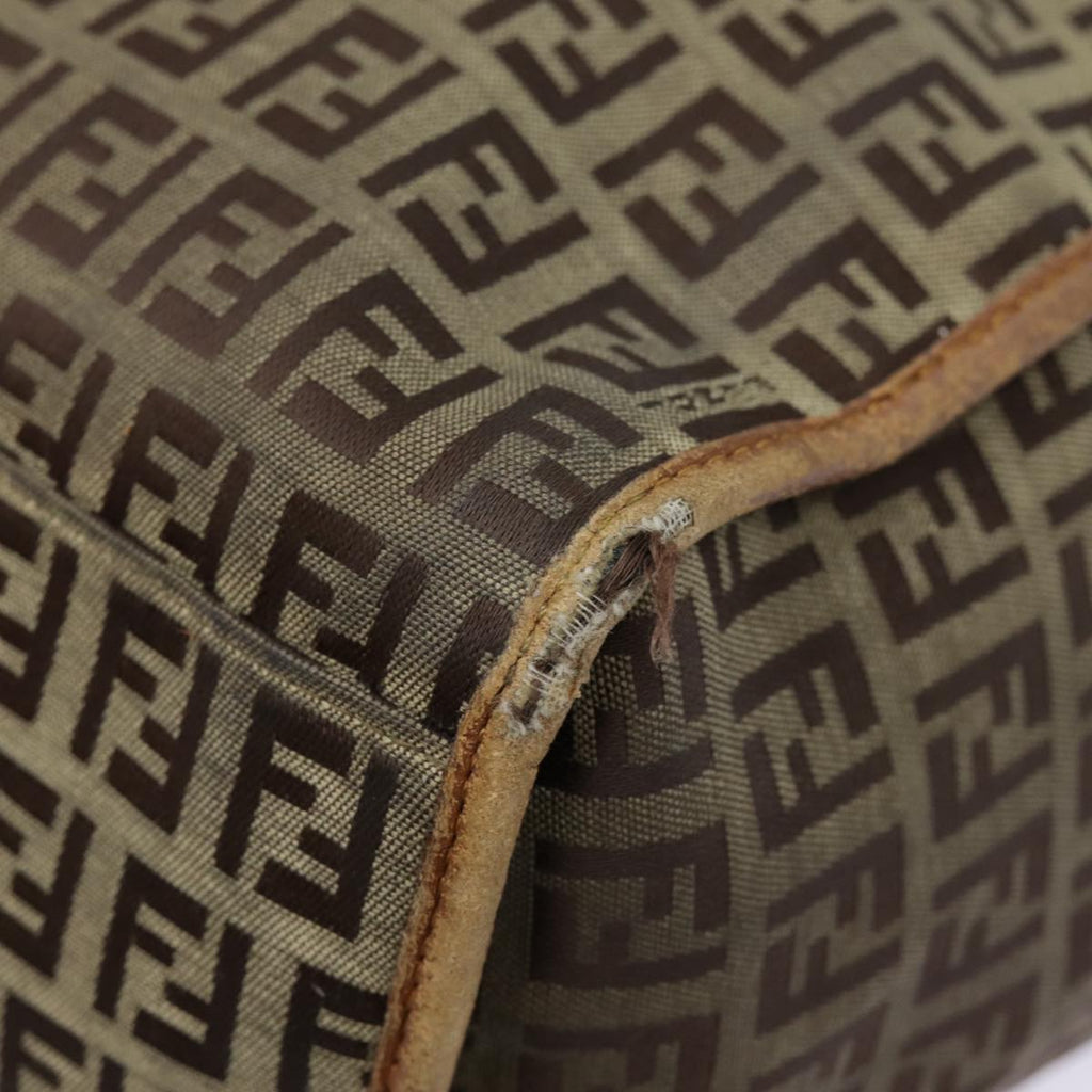 FENDI Zucchino Canvas Tote Bag Beige Goldyk14729