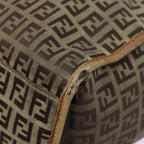 FENDI Zucchino Canvas Tote Bag Beige Goldyk14729