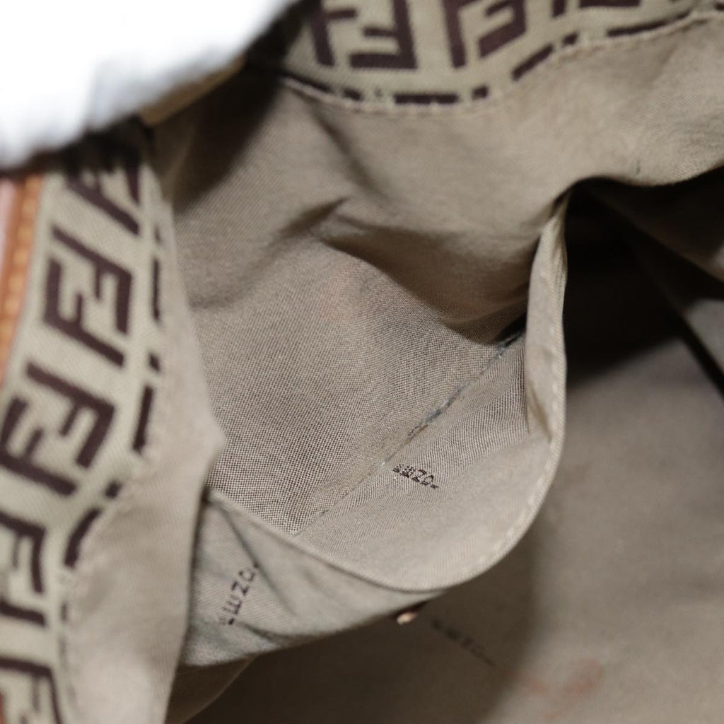 FENDI Zucchino Canvas Tote Bag Beige Goldyk14729