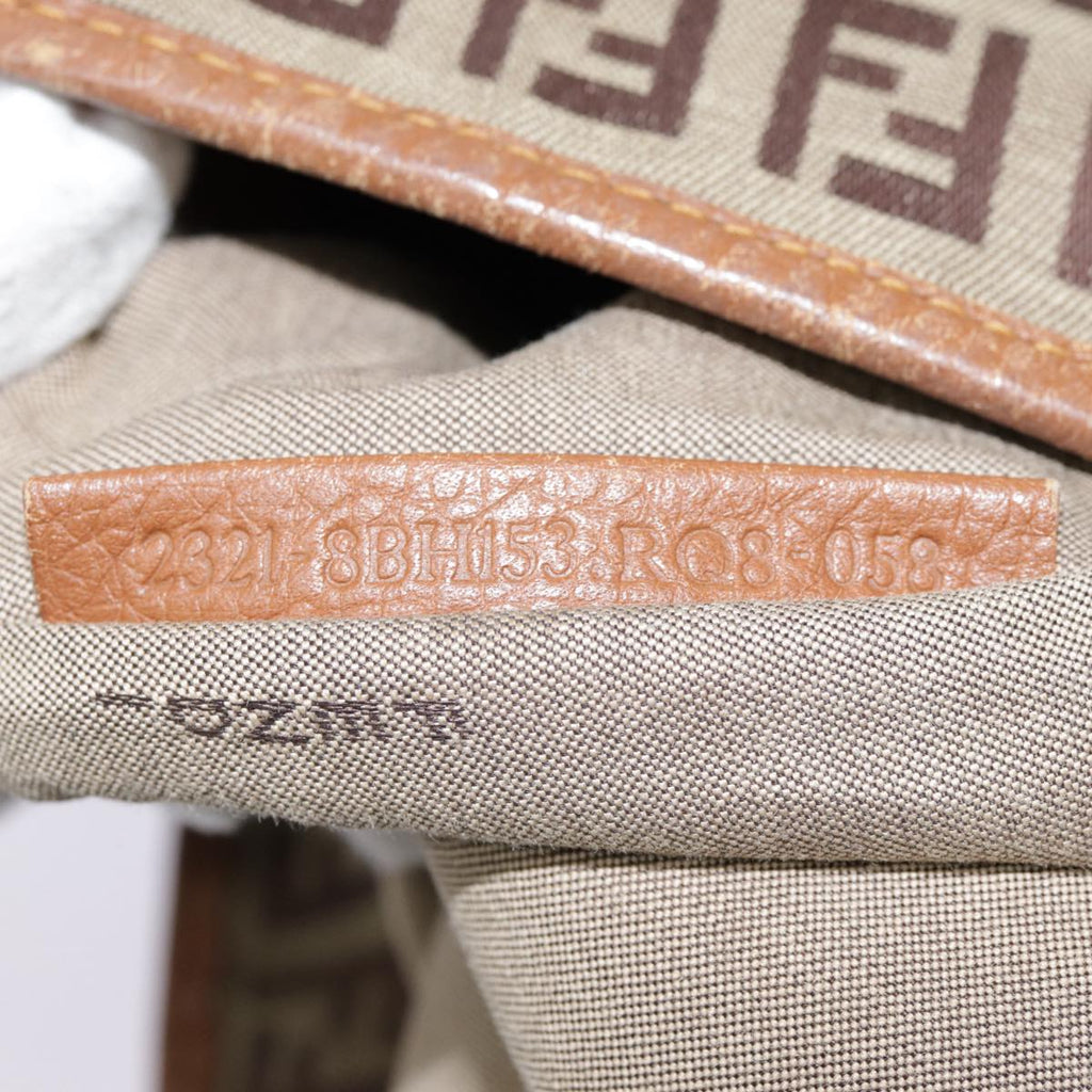 FENDI Zucchino Canvas Tote Bag Beige Goldyk14729