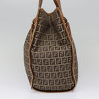 FENDI Zucchino Canvas Tote Bag Beige Goldyk14729