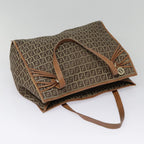 FENDI Zucchino Canvas Tote Bag Beige Goldyk14729