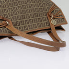 FENDI Zucchino Canvas Tote Bag Beige Goldyk14729