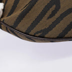 FENDI Shoulder Bag Canvas Silver Brownyk14745