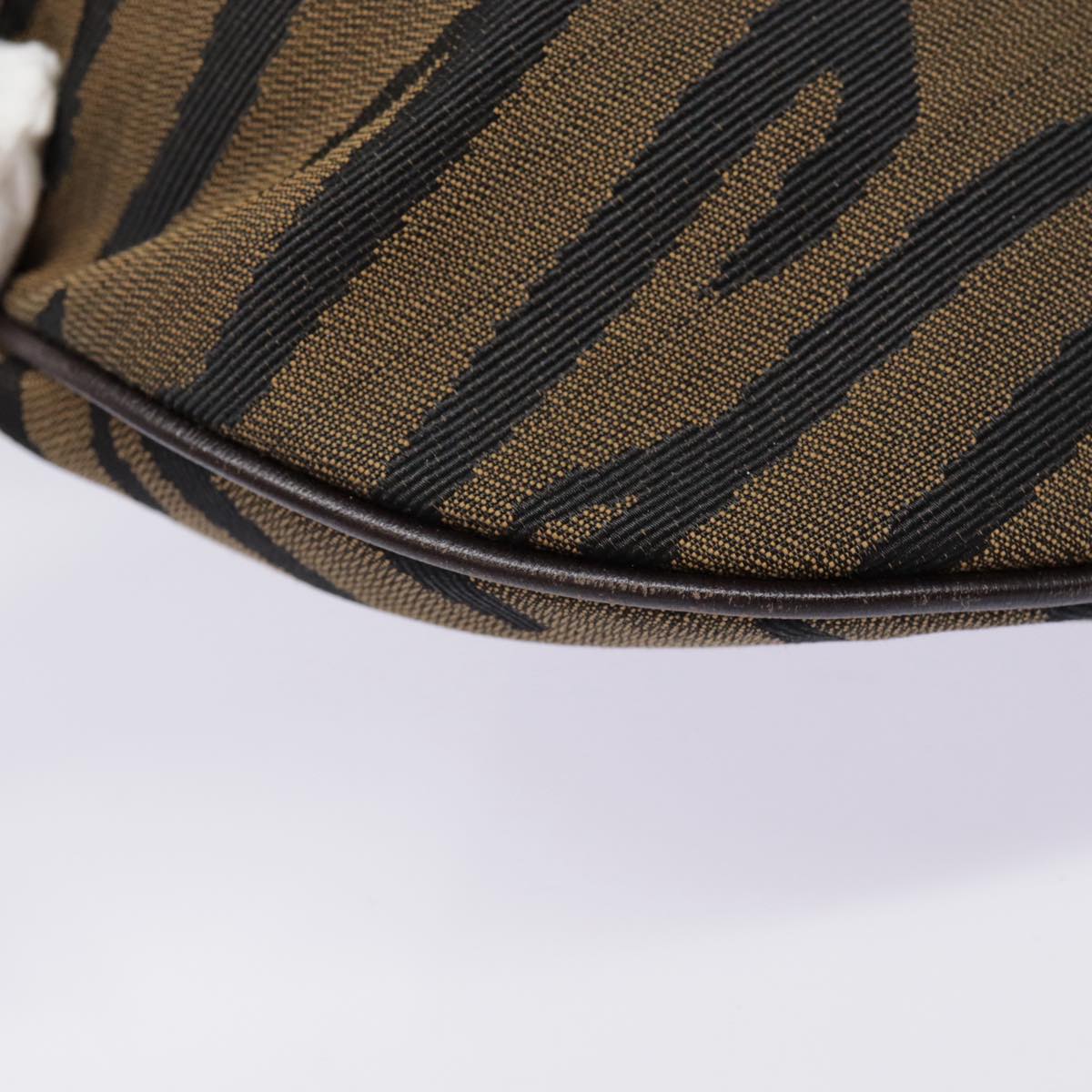 FENDI Shoulder Bag Canvas Silver Brownyk14745