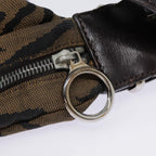 FENDI Shoulder Bag Canvas Silver Brownyk14745
