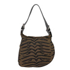 FENDI Shoulder Bag Canvas Silver Brownyk14745