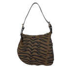 FENDI Shoulder Bag Canvas Silver Brownyk14745