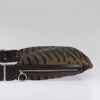 FENDI Shoulder Bag Canvas Silver Brownyk14745