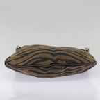 FENDI Shoulder Bag Canvas Silver Brownyk14745