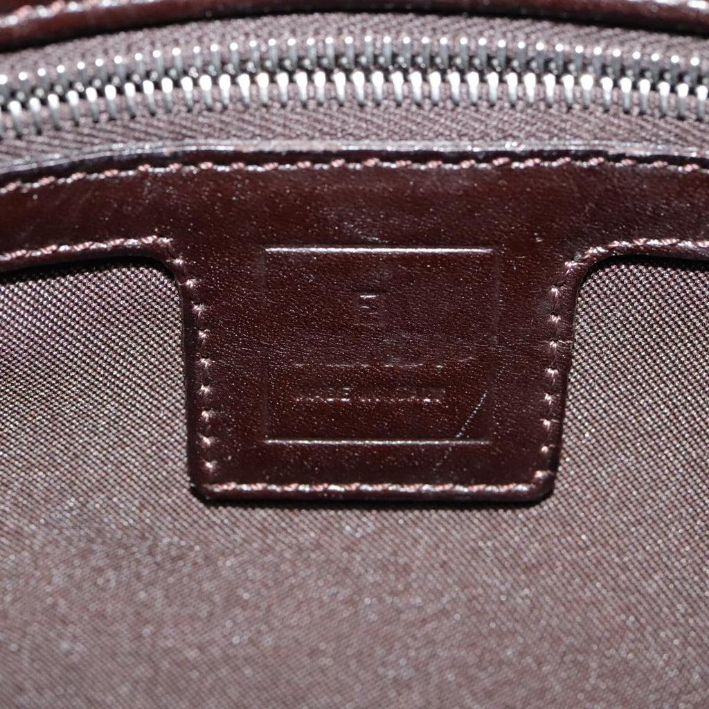 FENDI Zucca Canvas Mamma Baguette Shoulder Bag Brown Black Silveryk14866A