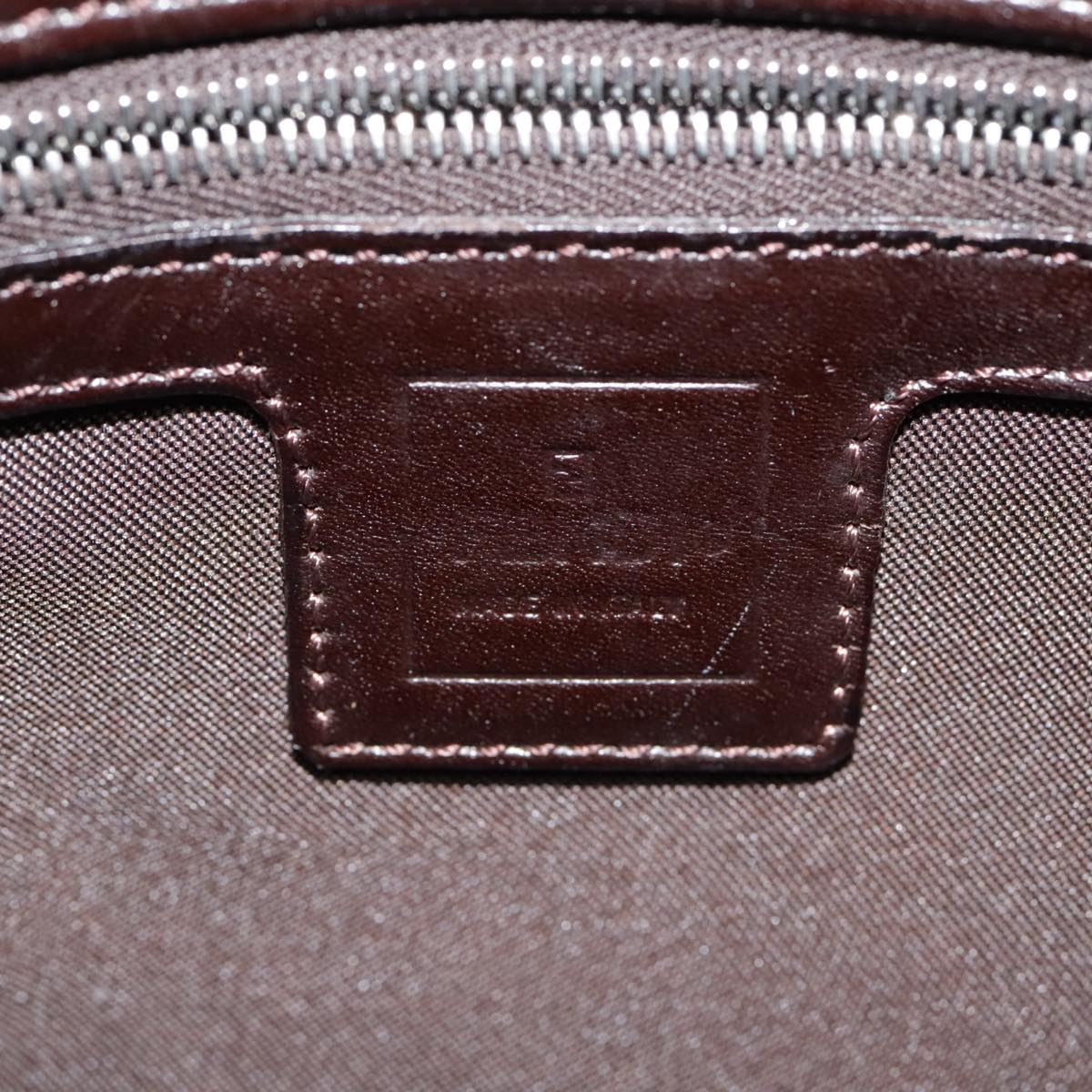 FENDI Zucca Canvas Mamma Baguette Shoulder Bag Brown Black Silveryk14866A