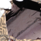 FENDI Zucca Canvas Mamma Baguette Shoulder Bag Brown Black Silveryk14866A