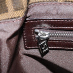 FENDI Zucca Canvas Mamma Baguette Shoulder Bag Brown Black Silveryk14866A