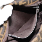 FENDI Zucca Canvas Mamma Baguette Shoulder Bag Brown Black Silveryk14866A