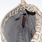 FENDI Zucchino Canvas Shoulder Bag Gold Beigeyk14894