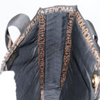 FENDI Tote Bag Straw Black Goldyk14912