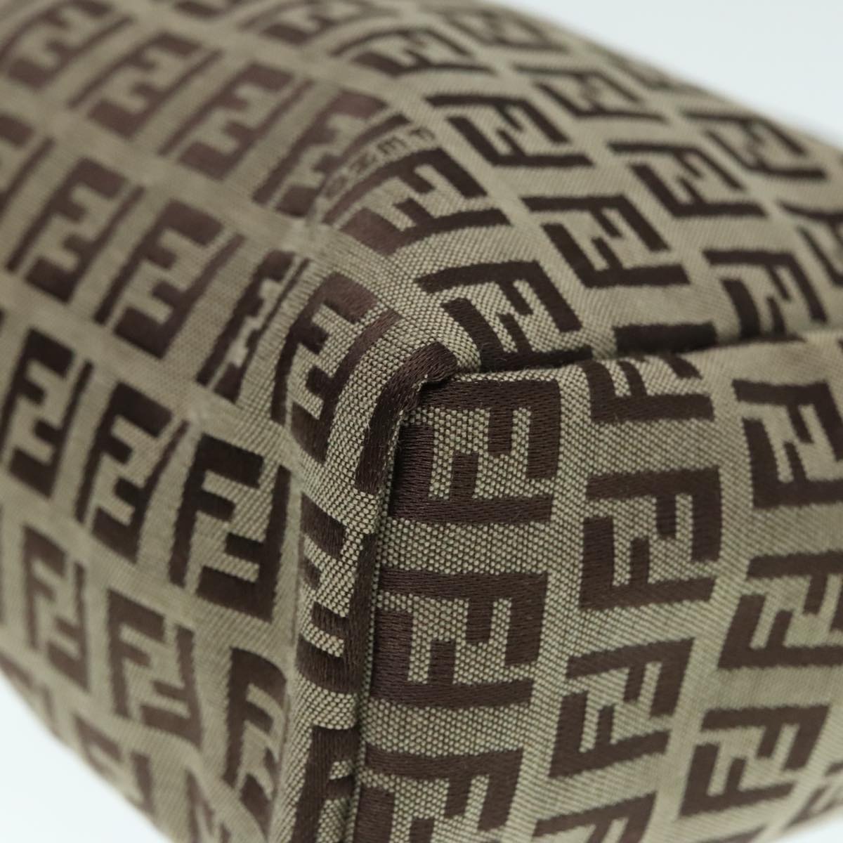 FENDI Zucchino Canvas Hand Bag Beigeyk14935