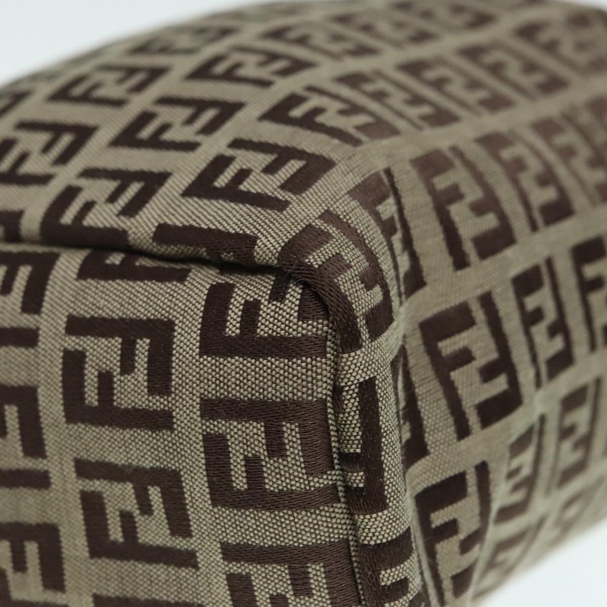 FENDI Zucchino Canvas Hand Bag Beigeyk14935