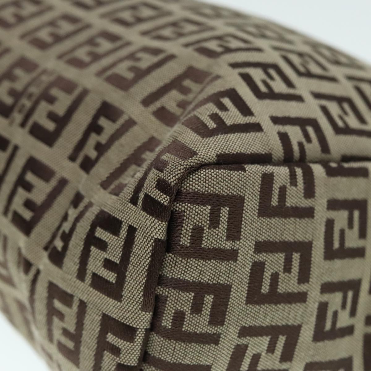 FENDI Zucchino Canvas Hand Bag Beigeyk14935
