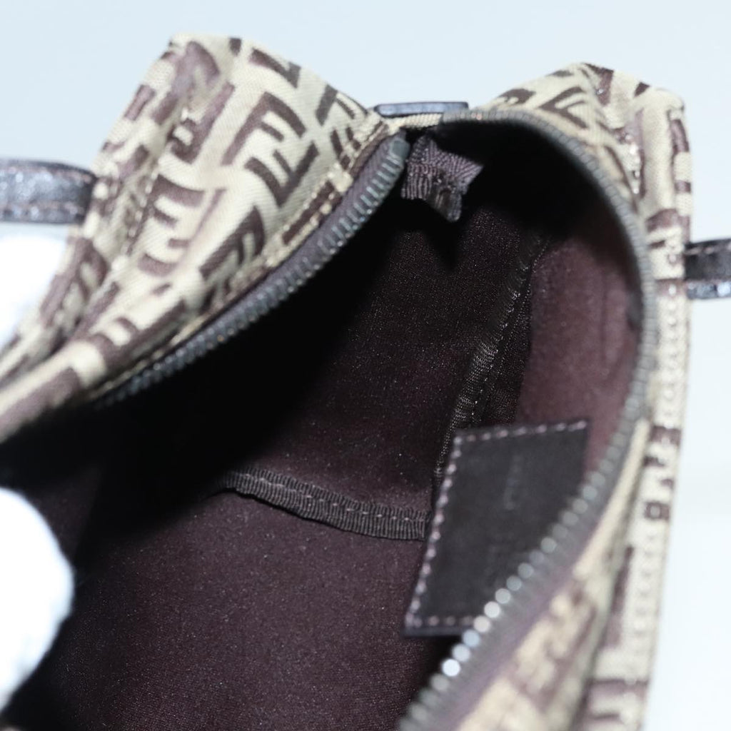FENDI Zucchino Canvas Hand Bag Beigeyk14935