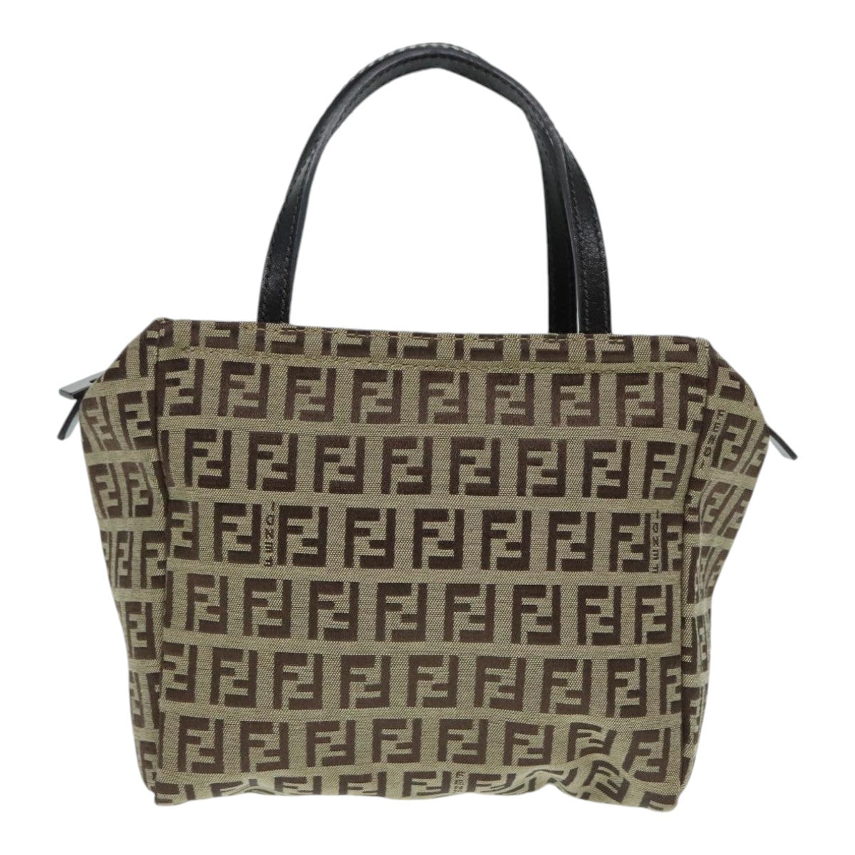 FENDI Zucchino Canvas Hand Bag Beigeyk14935
