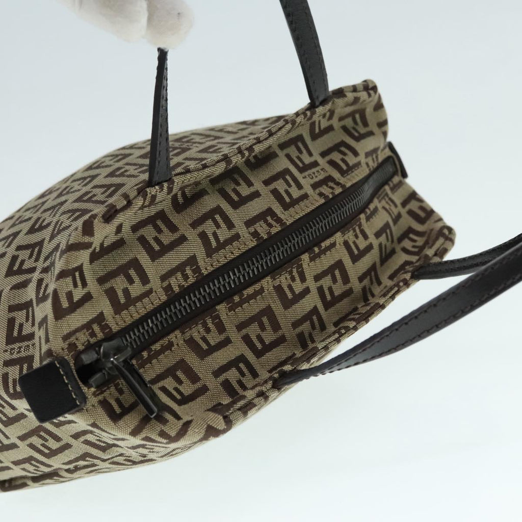 FENDI Zucchino Canvas Hand Bag Beigeyk14935