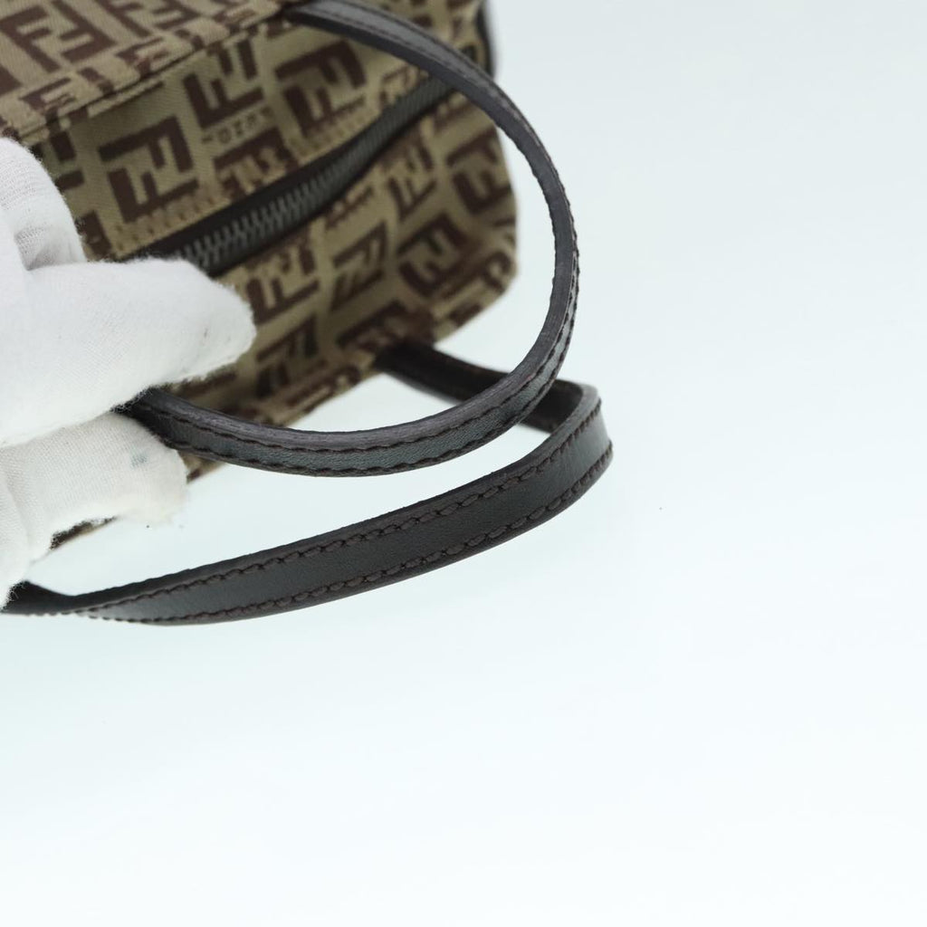 FENDI Zucchino Canvas Hand Bag Beigeyk14935