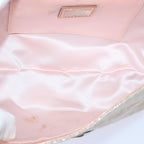 FENDI Zucchino Canvas Hand Bag Silver Blackyk14936