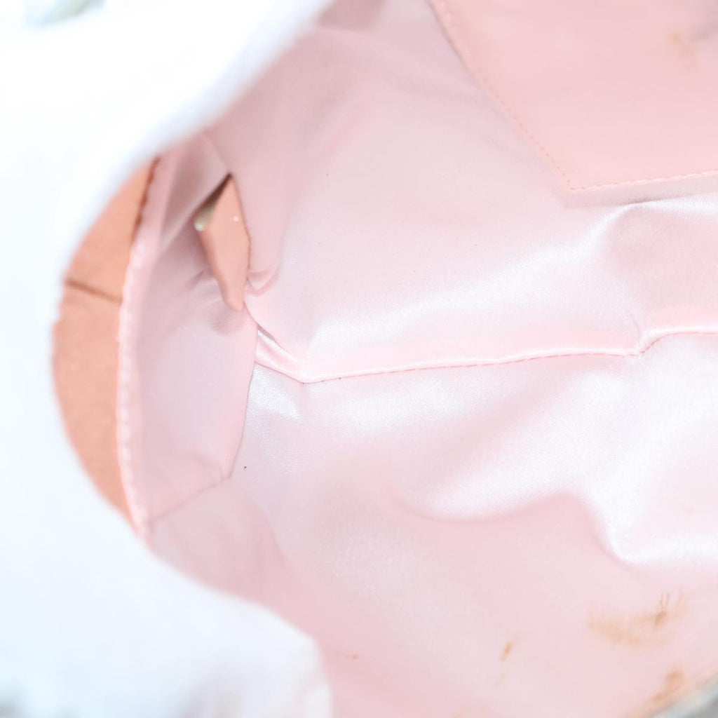 FENDI Zucchino Canvas Hand Bag Silver Blackyk14936