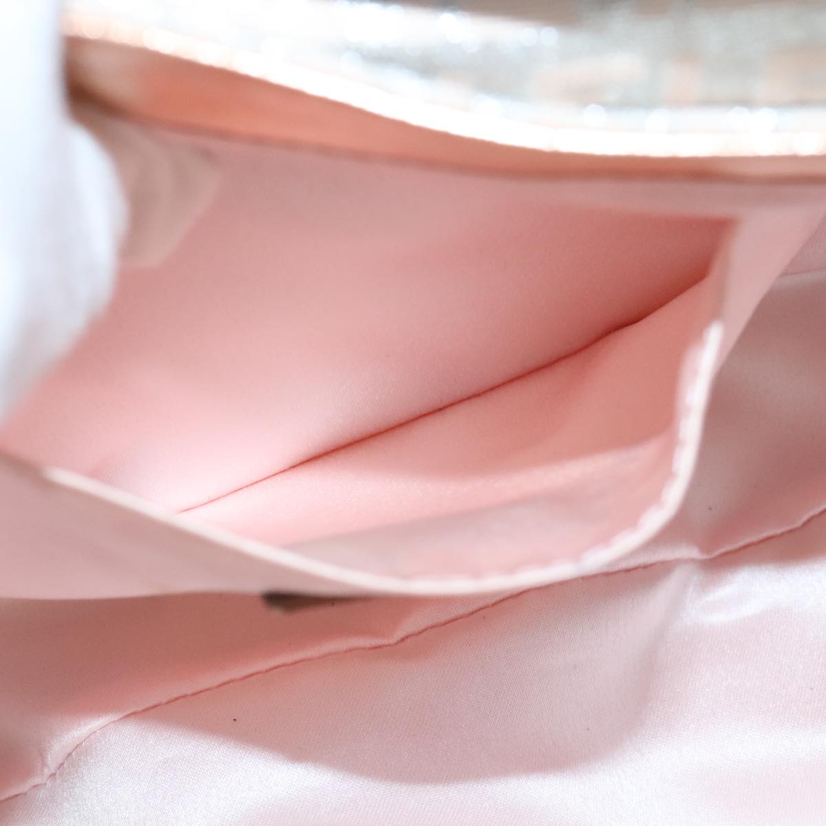 FENDI Zucchino Canvas Hand Bag Silver Blackyk14936