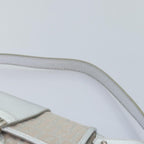 FENDI Zucchino Canvas Hand Bag Silver Blackyk14936