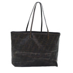 FENDI Zucca Canvas Tote Bag Brown Blackyk14952