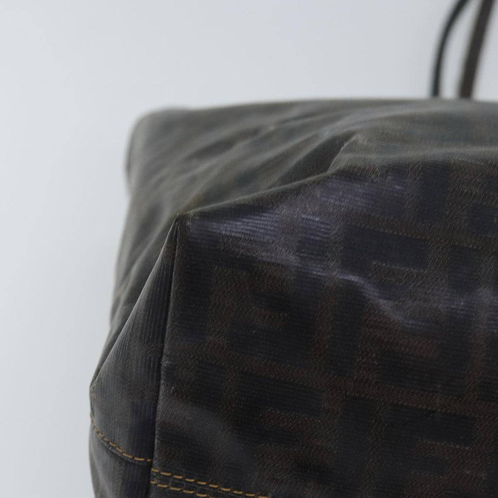 FENDI Zucca Canvas Tote Bag Brown Blackyk14952