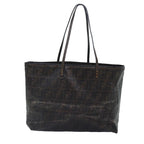 FENDI Zucca Canvas Tote Bag Brown Blackyk14952