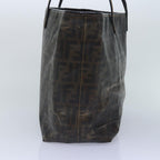 FENDI Zucca Canvas Tote Bag Brown Blackyk14952
