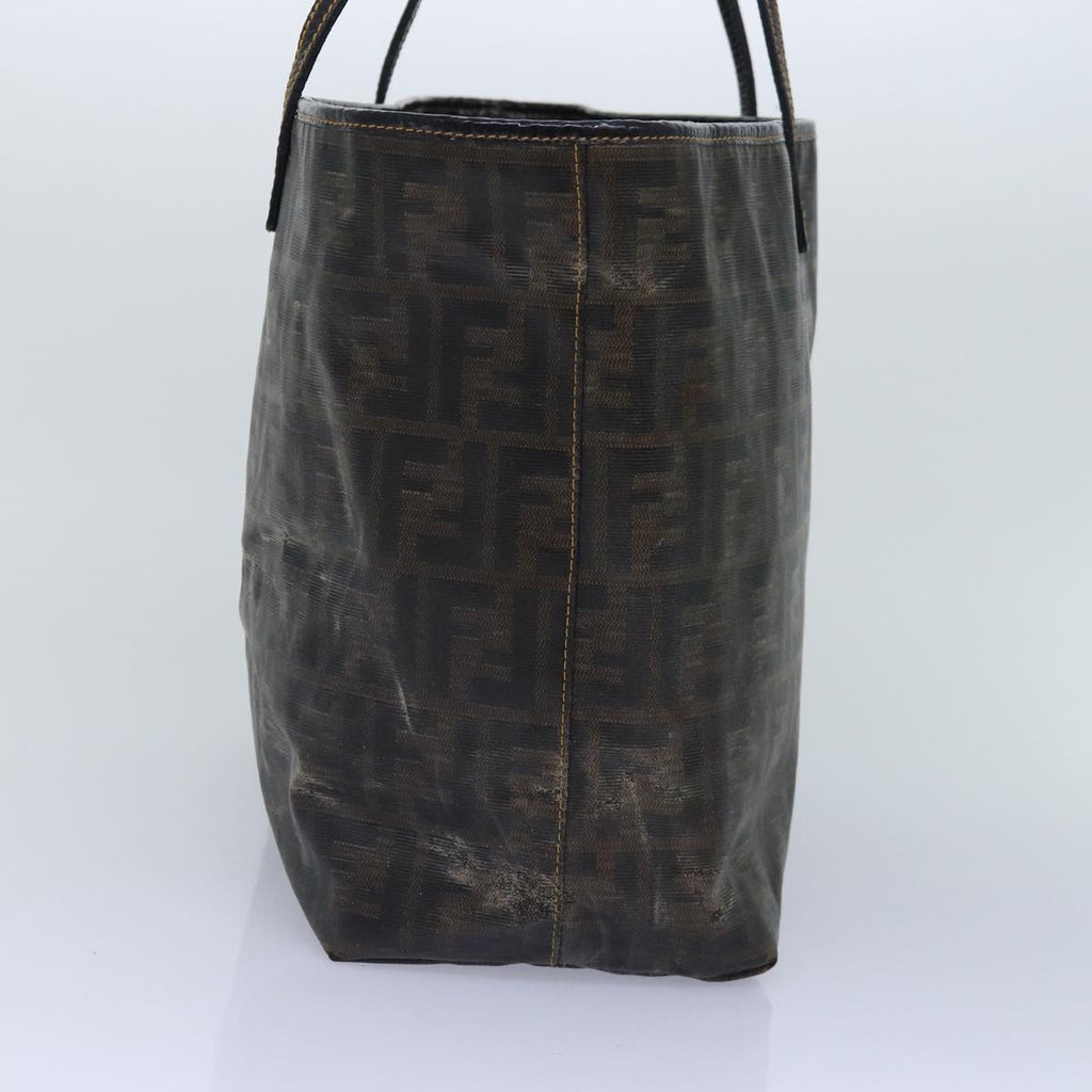 FENDI Zucca Canvas Tote Bag Brown Blackyk14952