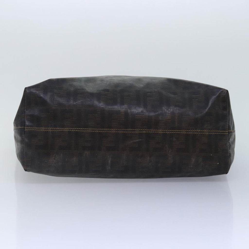 FENDI Zucca Canvas Tote Bag Brown Blackyk14952