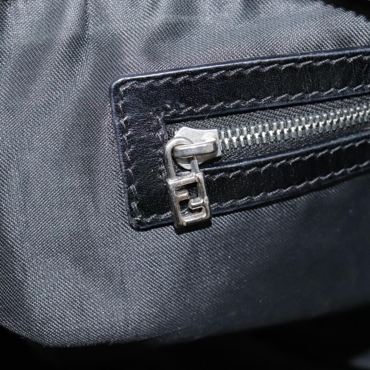 FENDI Zucca Canvas Tote Bag Silver Blackyk15009