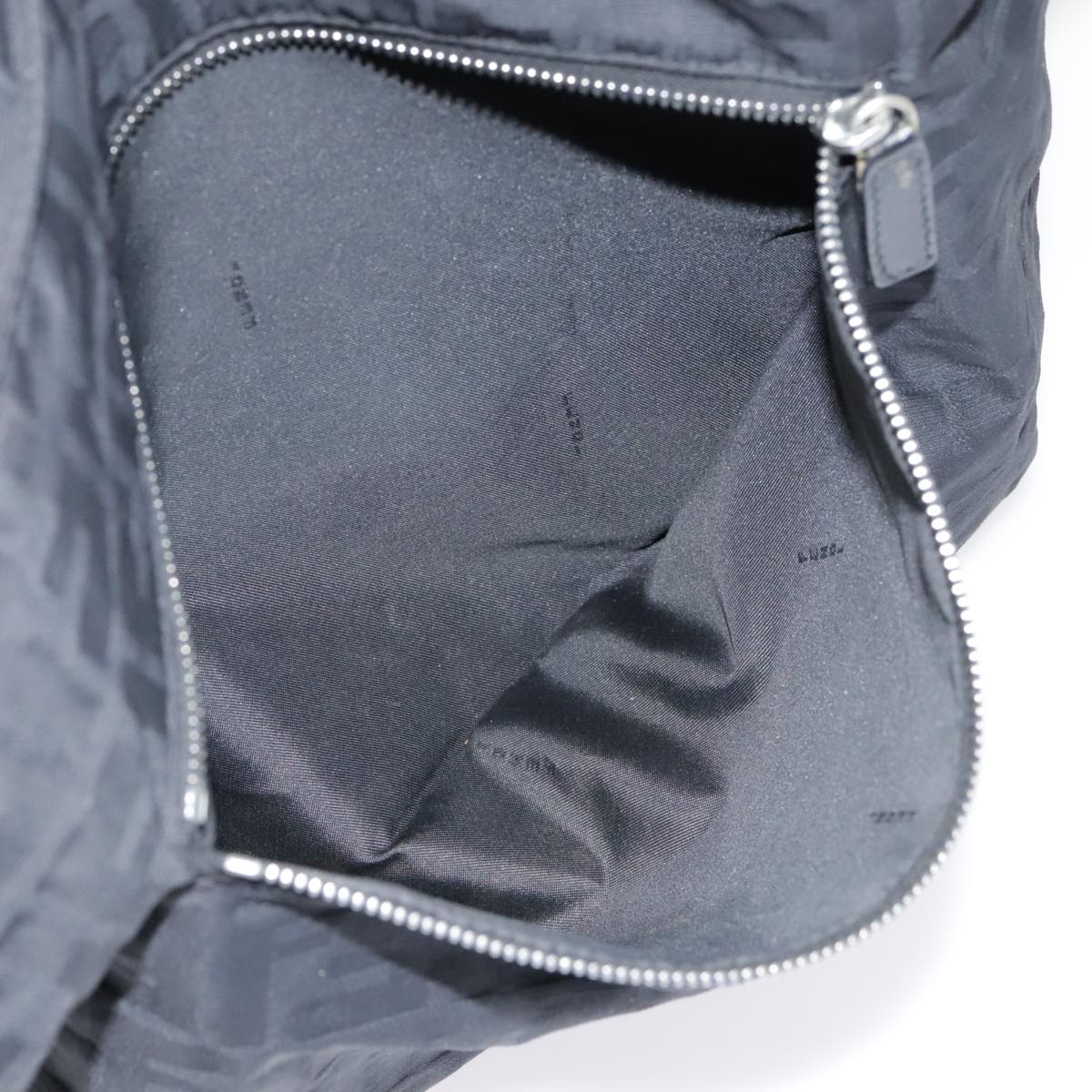 FENDI Zucca Canvas Tote Bag Silver Blackyk15009