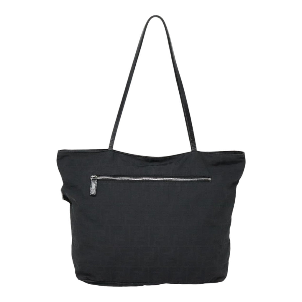 FENDI Zucca Canvas Tote Bag Silver Blackyk15009