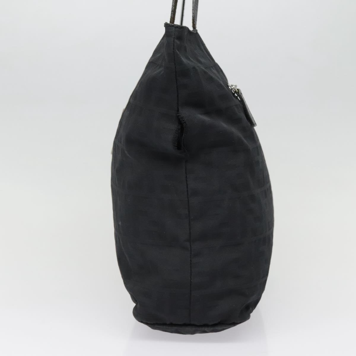 FENDI Zucca Canvas Tote Bag Silver Blackyk15009