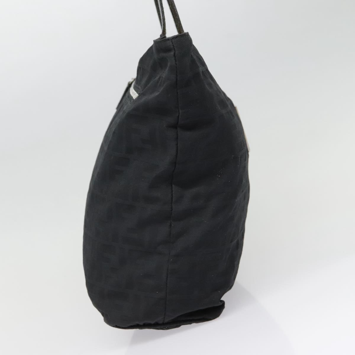 FENDI Zucca Canvas Tote Bag Silver Blackyk15009